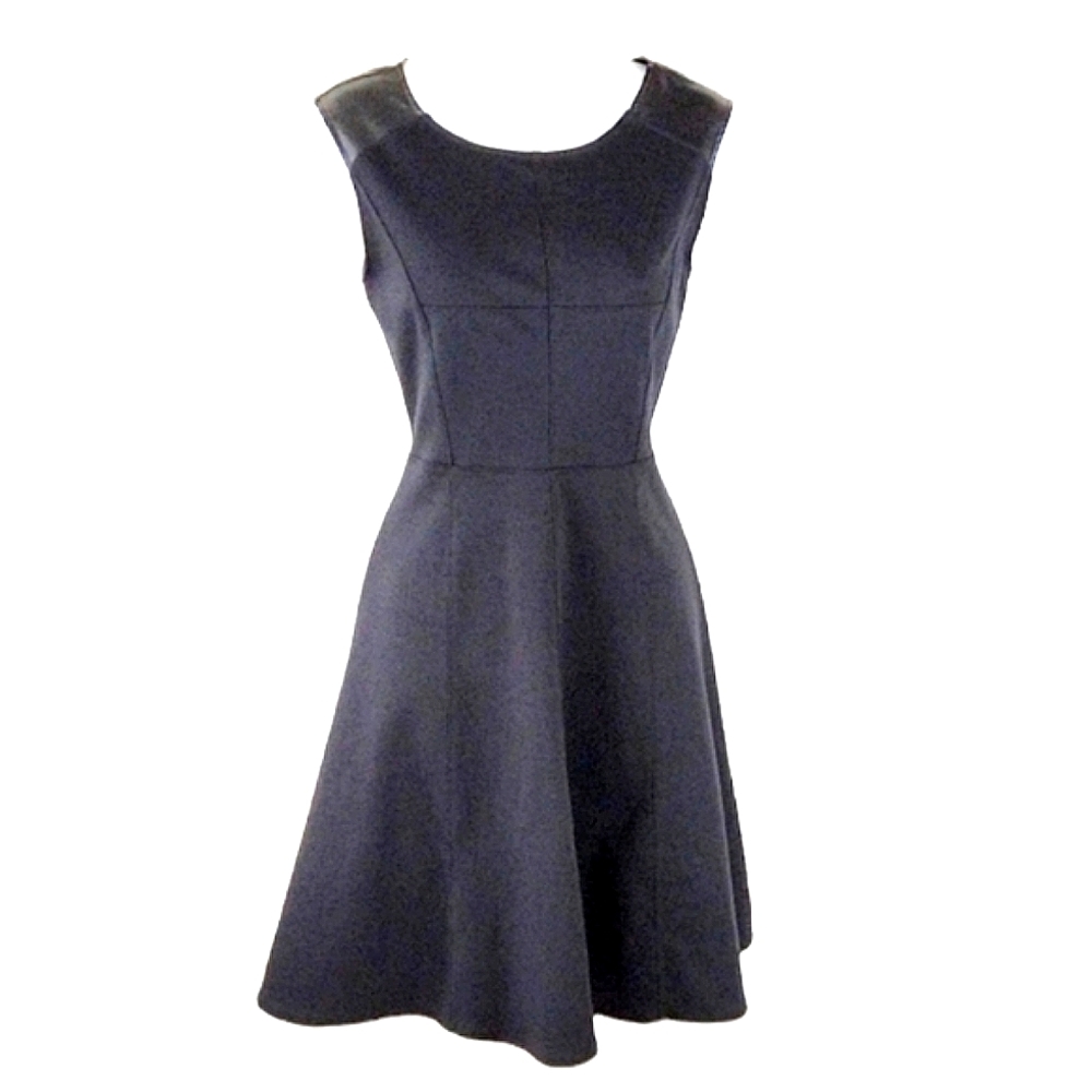 New York & Company black fit and flare dress